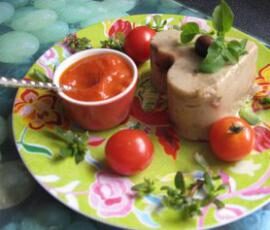 Flan d'aubergines aux olives noires