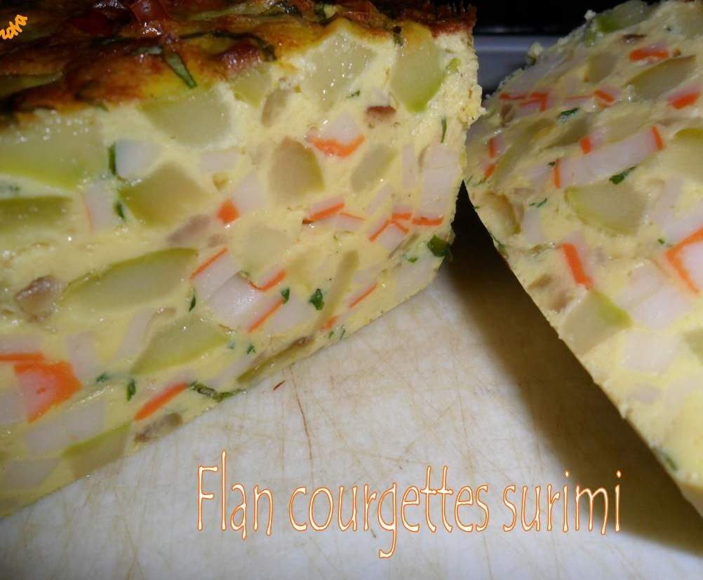 Flan de courgettes au surimi