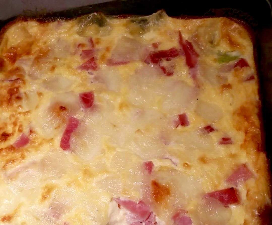 Flan de courgettes, jambon et mozzarella