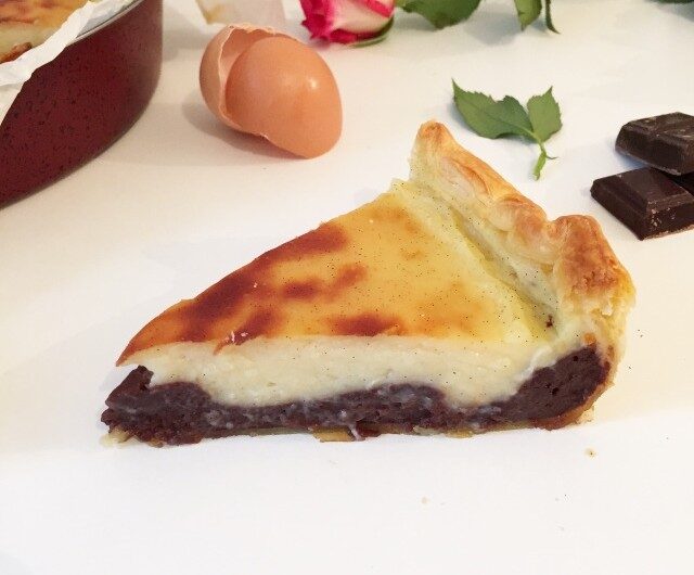 Flan patissier chocolat noix de coco