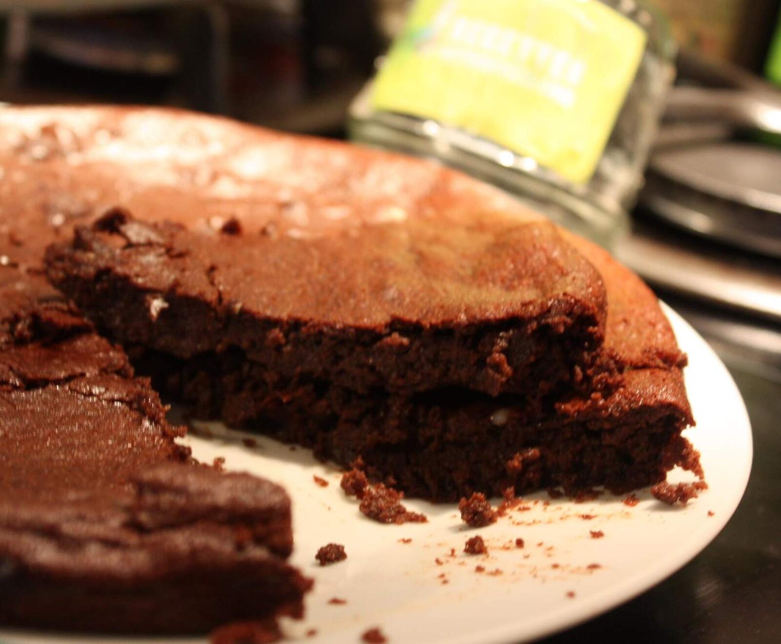 Fondant chocolat-noisette léger et sans gluten