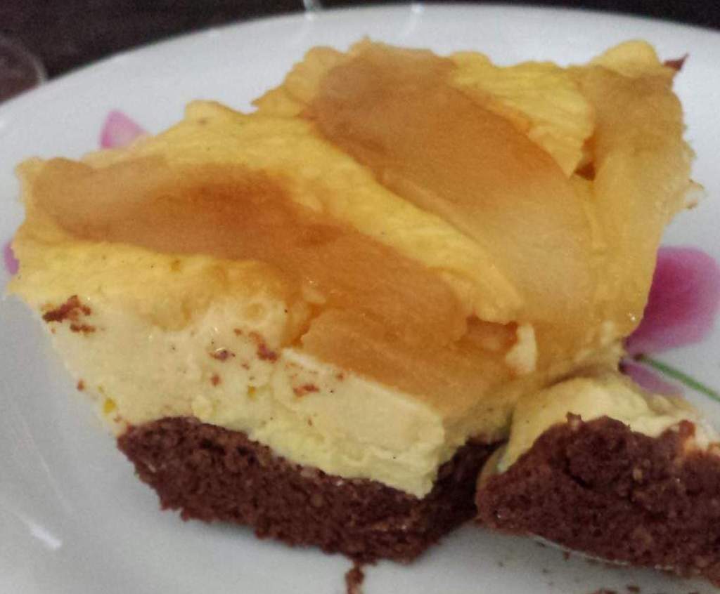 Fondant chocolat/ poire Belle Hélène au Varoma.