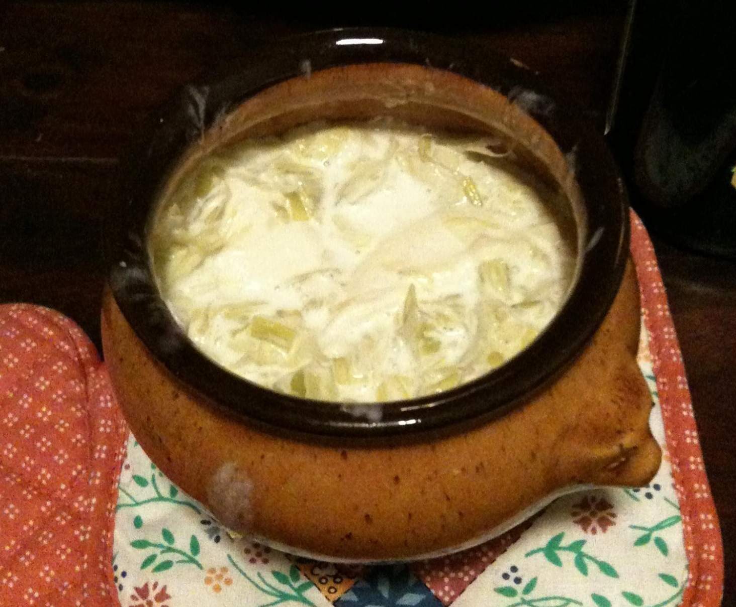 Fondue de poireaux à l'italienne