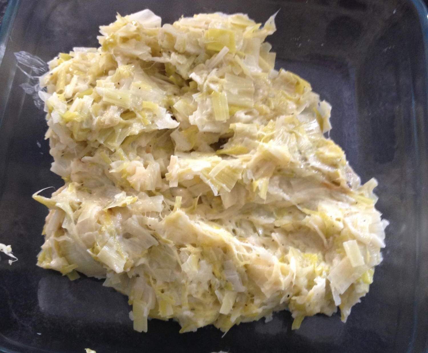 Fondue de poireaux au vin blanc