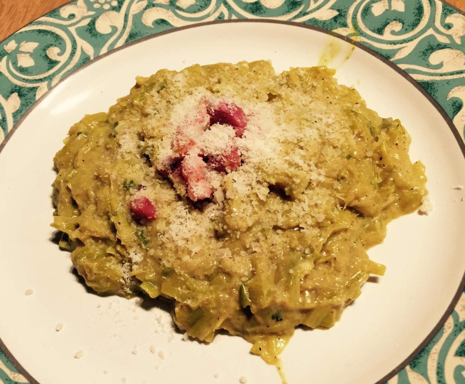 Fondue de poireaux vin blanc et curry