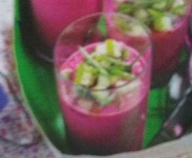 Gaspacho de betterave et pomme