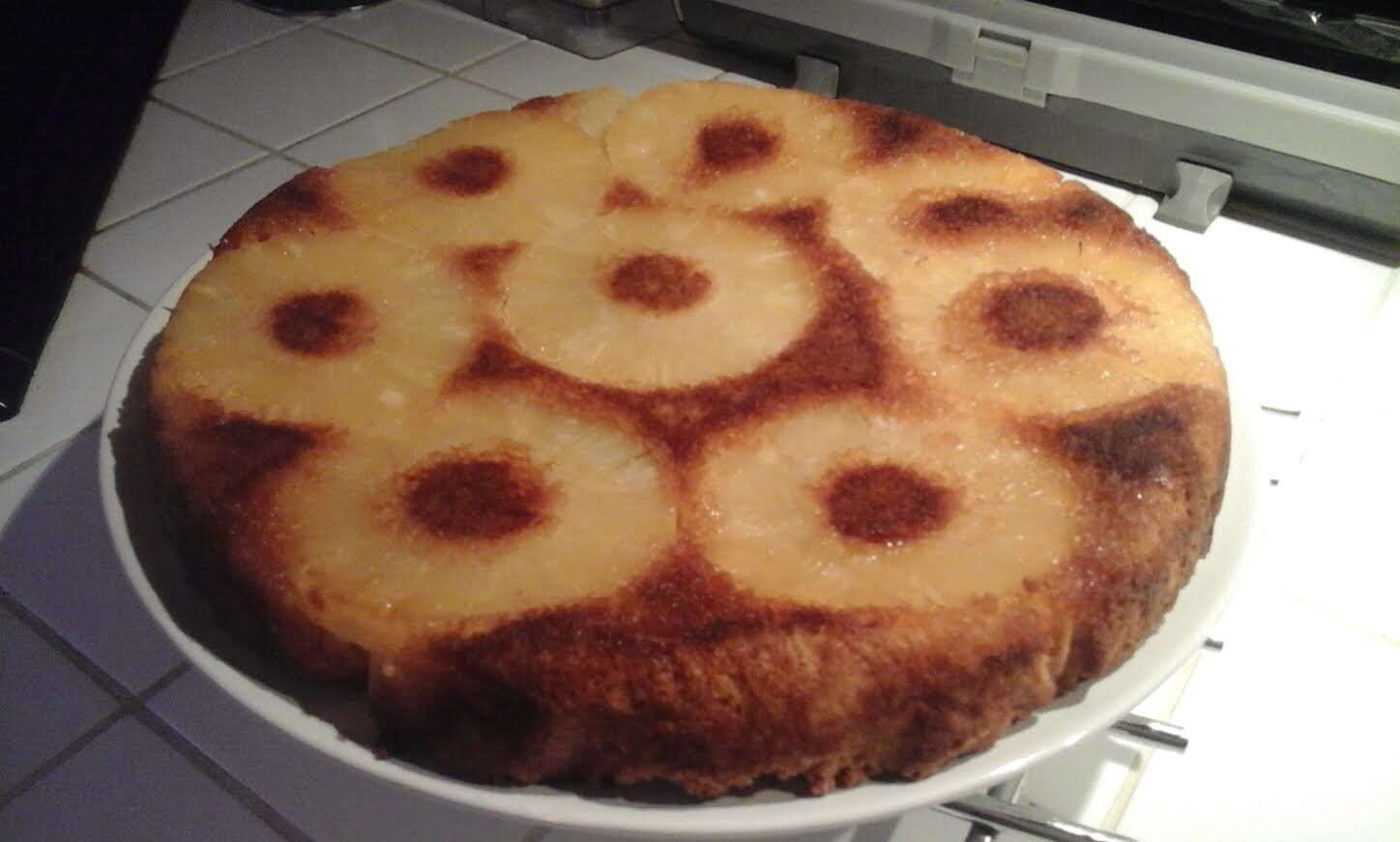 Gateau caramélisé à l'ananas (sans gluten)