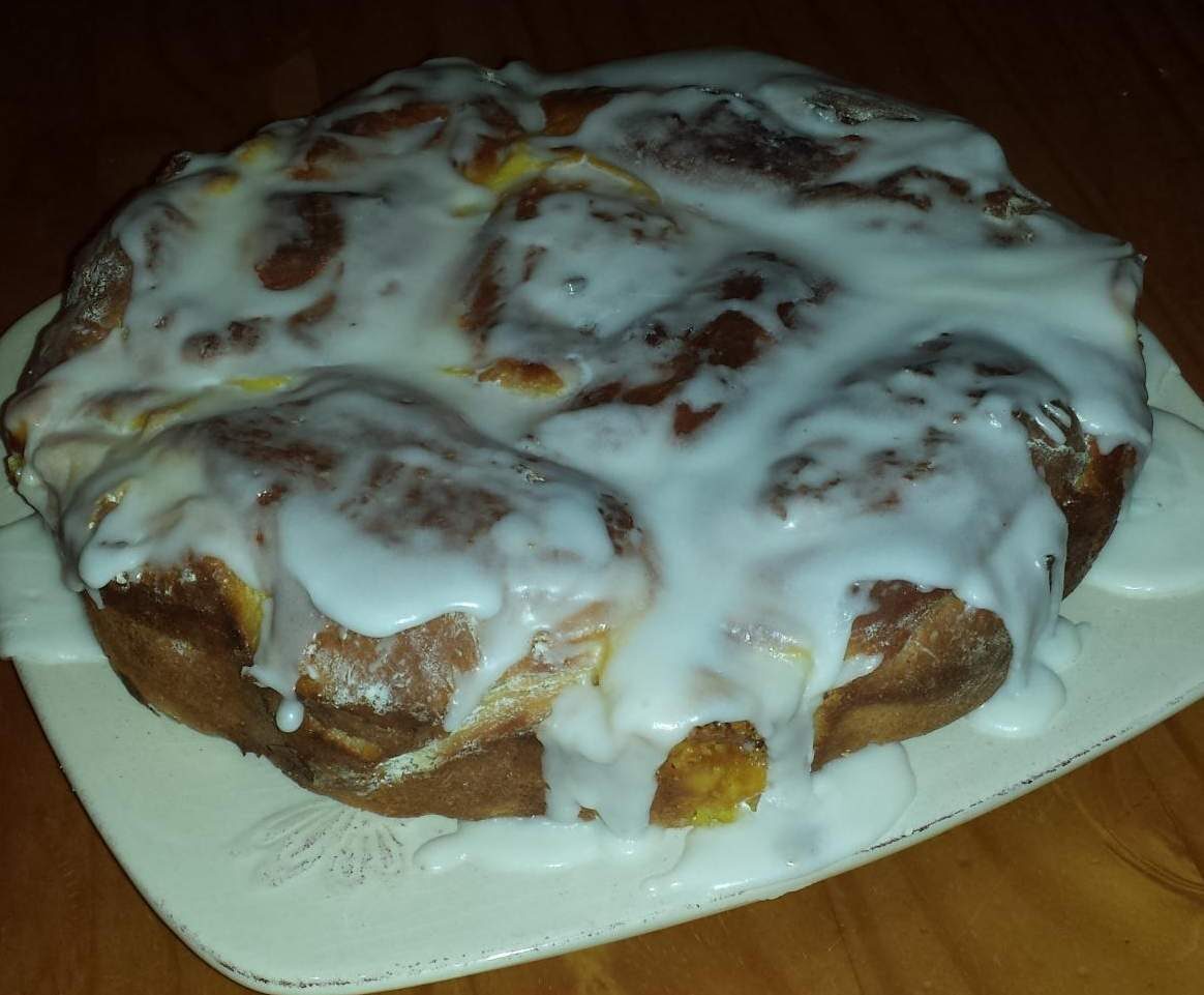Gateau CHINOIS (avec créme pâtissière et glaçage a la vanille )