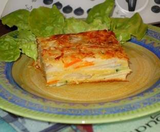 Gâteau invisible carottes, navets, courgettes, bettes façon couscous