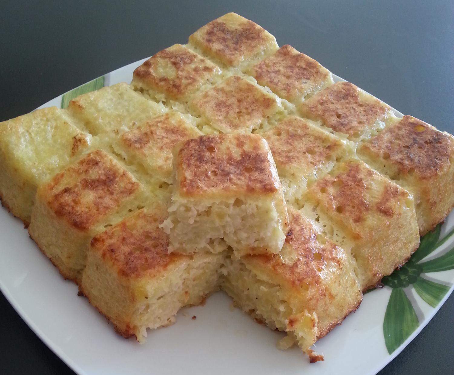 Gâteau pomme de terre et oignon