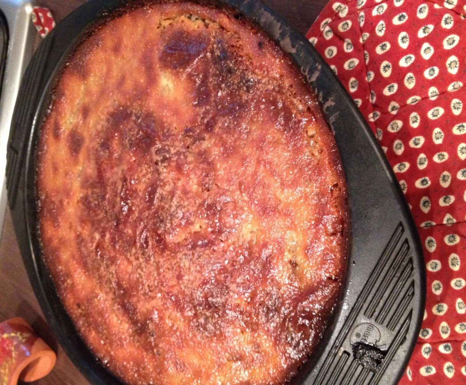 Gâteau pomme rhubarbe