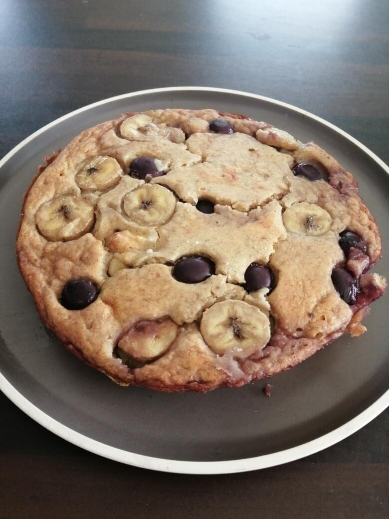 gâteau (pudding) banane raisin
