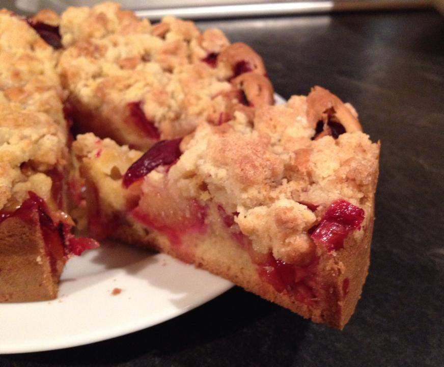 Gâteau streusel aux prunes