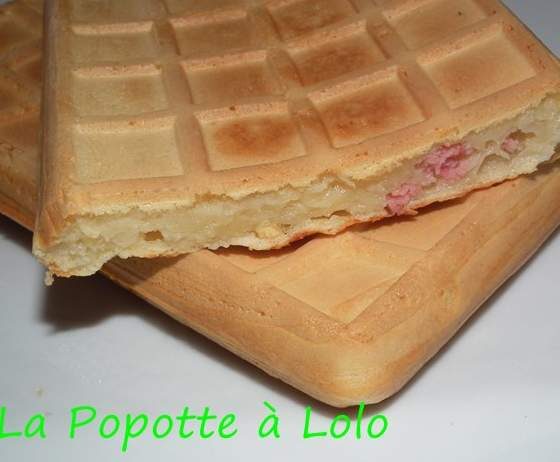 Gaufres jambon et gruyère
