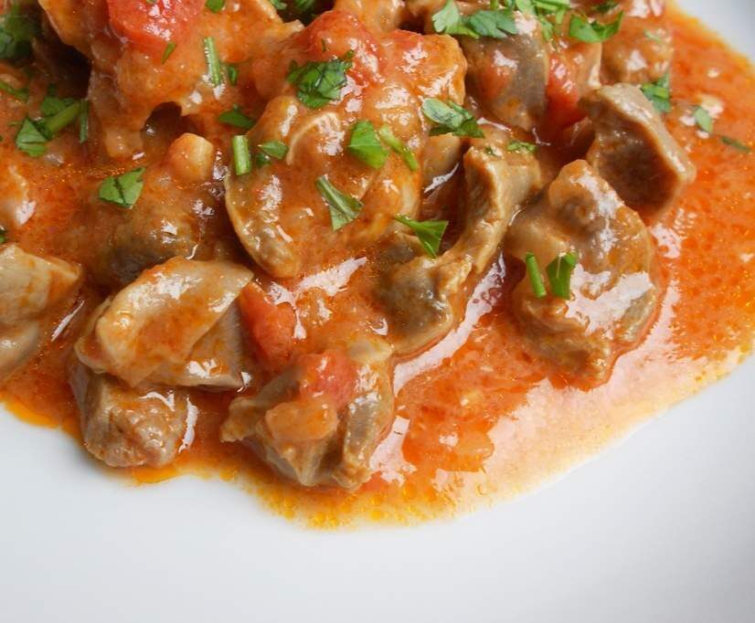 Gésiers à la portugaise (Moelas)