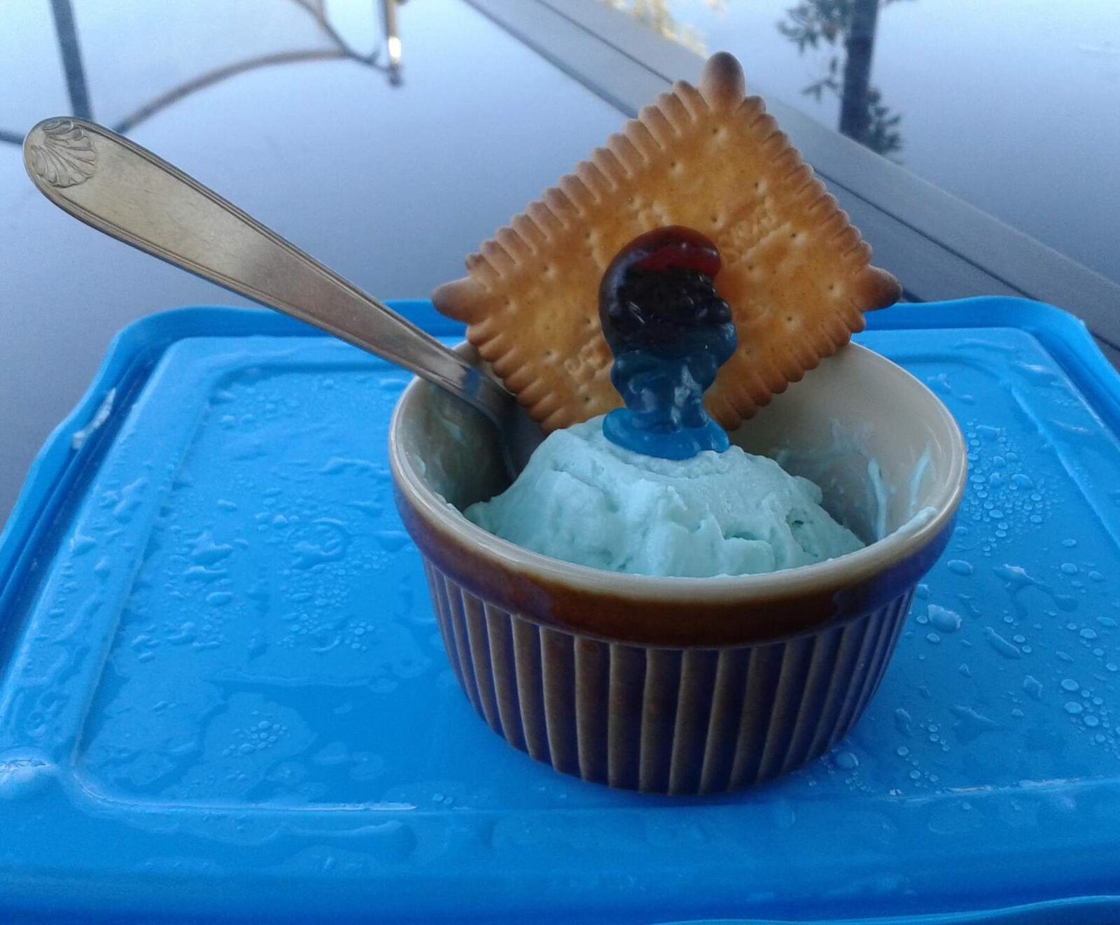 Glace aux schtroumpfs