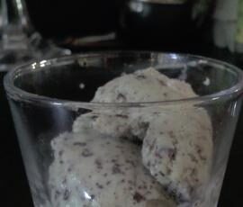 Glace menthe/chocolat maison