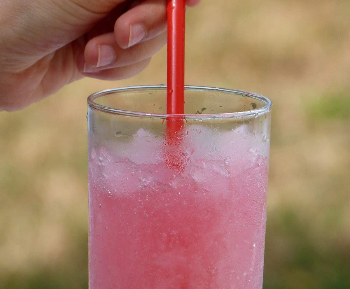 Granité au sirop de fruits