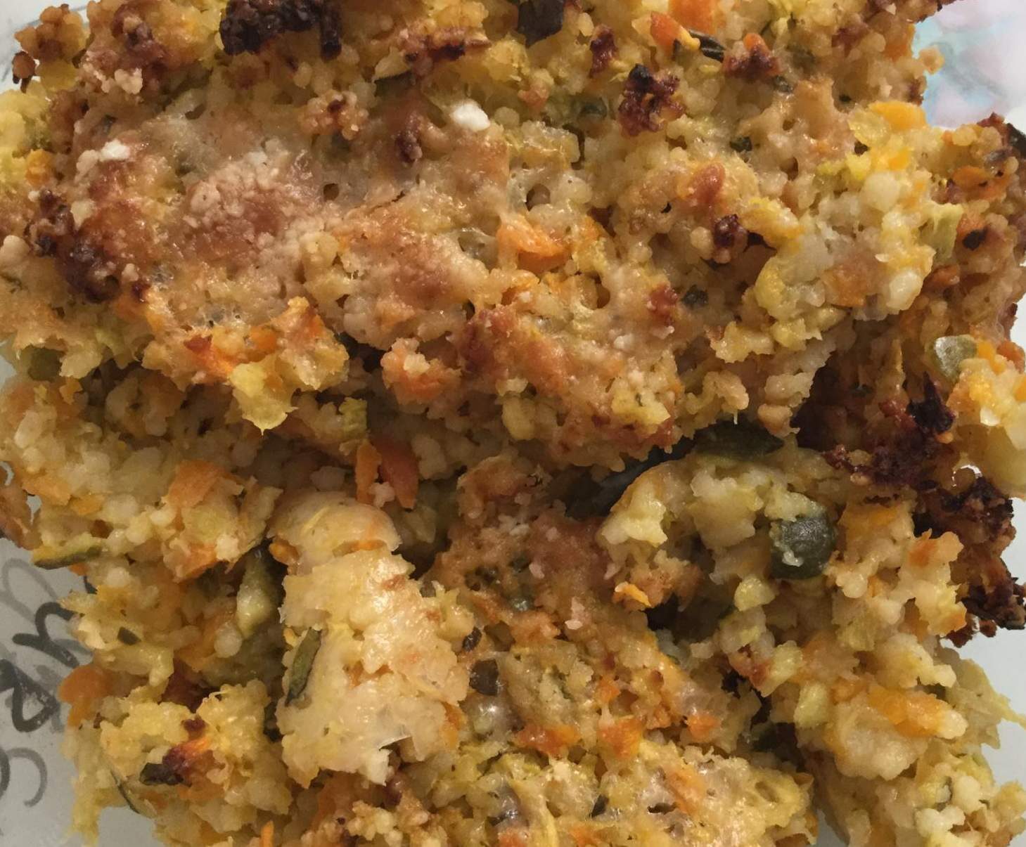 gratin carotte courgette/menthe/gorgonzola