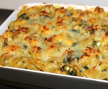 Gratin chou kale au cheddar