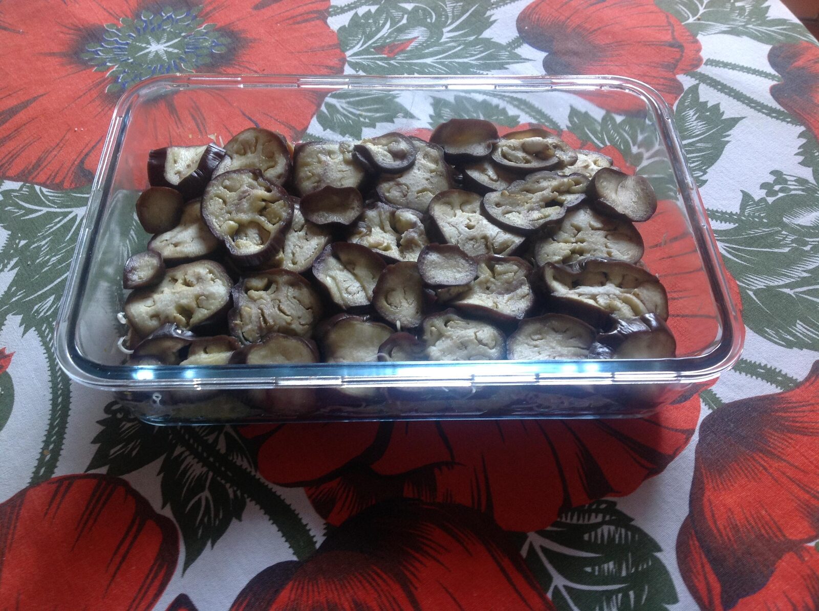 Gratin d'aubergines et harengs fumée