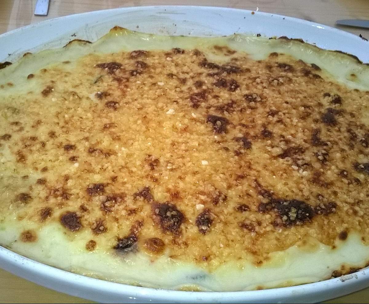 GRATIN DE BLETTES AUX HACHES DE POISSONS