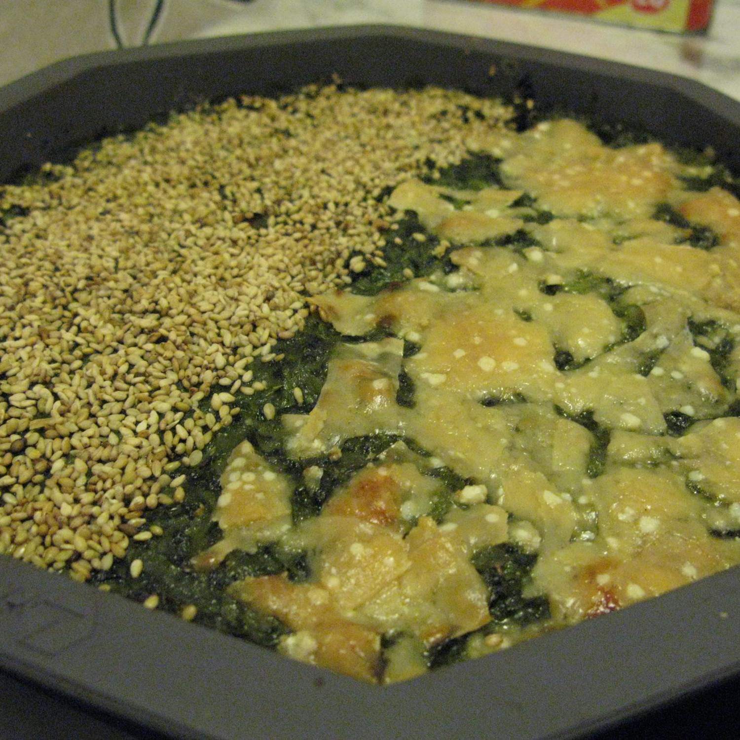 Gratin de campagne au poireau, fanes de radis et orge mondé