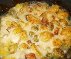 Gratin de choux de Bruxelles et pdt