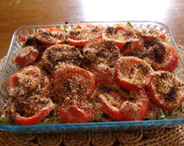 gratin de courgettes à la provencale