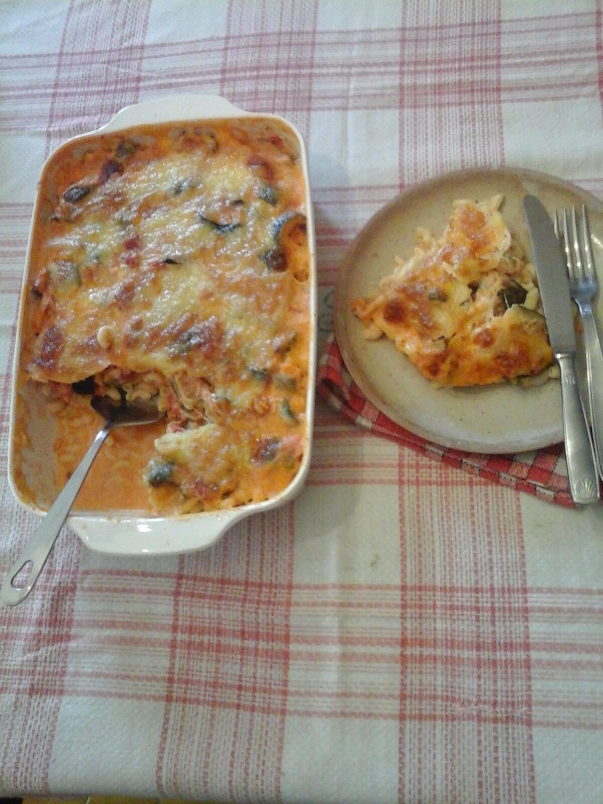 GRATIN DE COURGETTES ET PATES