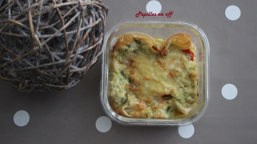 Gratin de poireaux au saumon fumé et sa feuille de brick