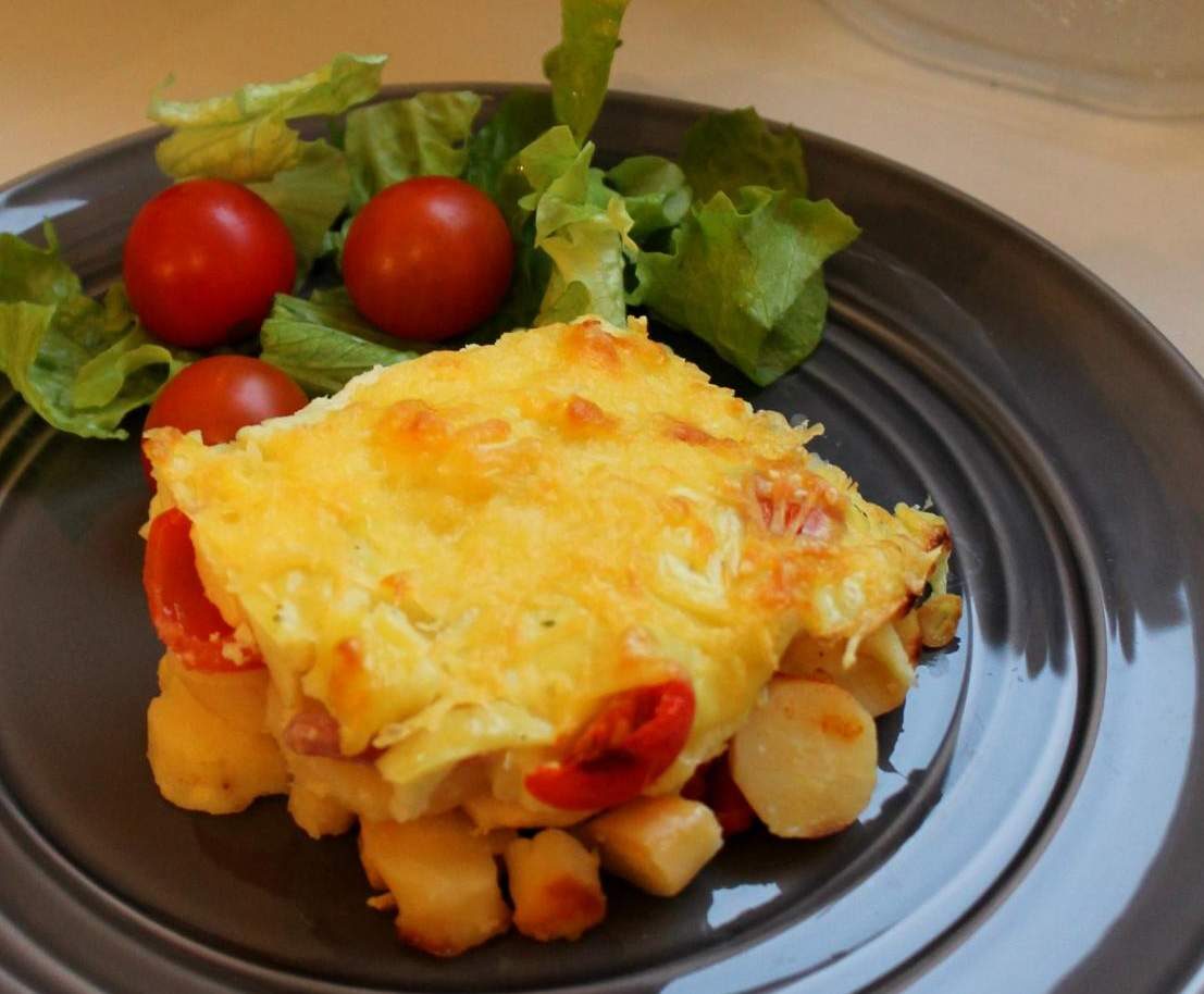 Gratin panais lardons tomates cerises