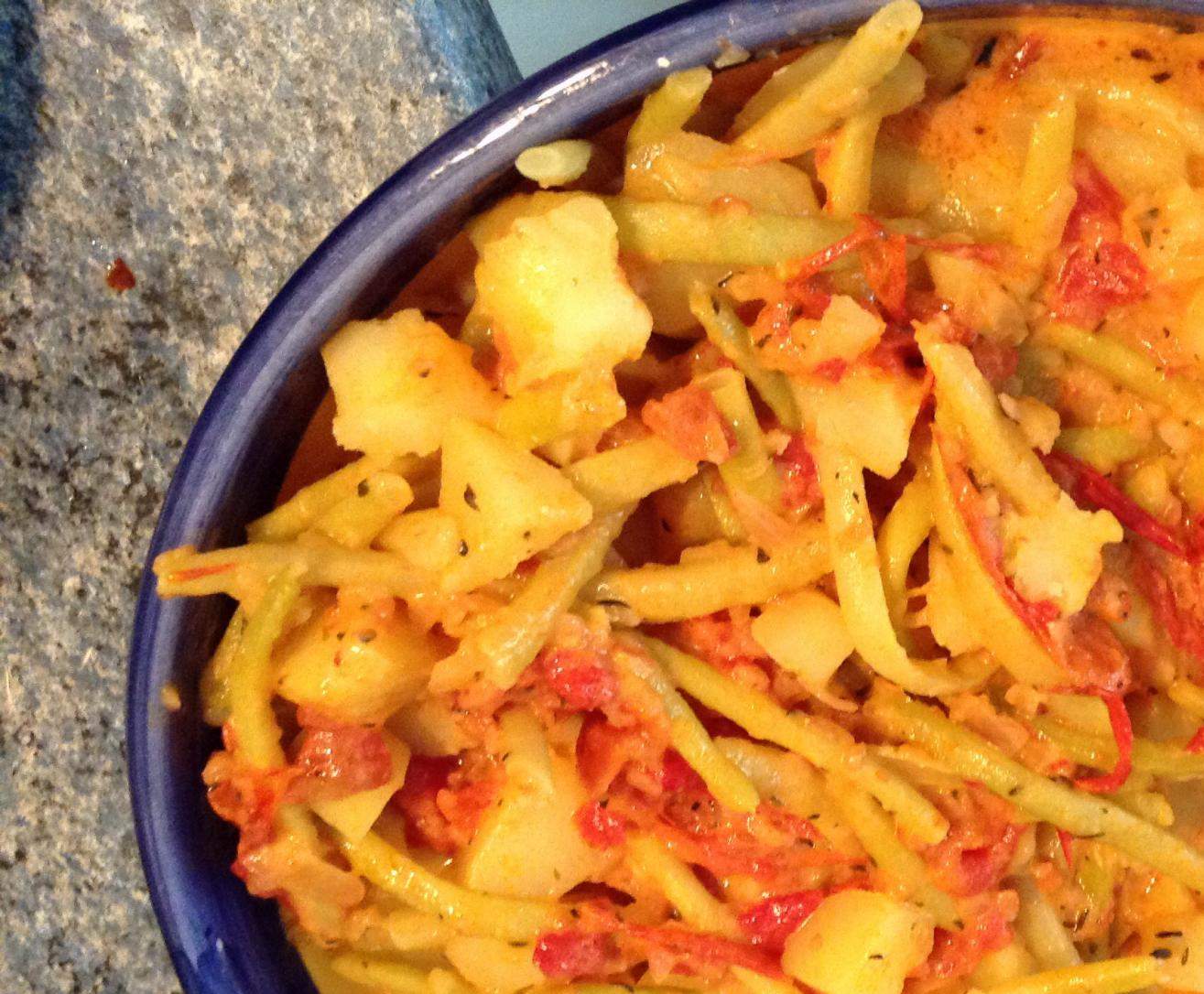 Haricots beurre-tomates-pommes de terre