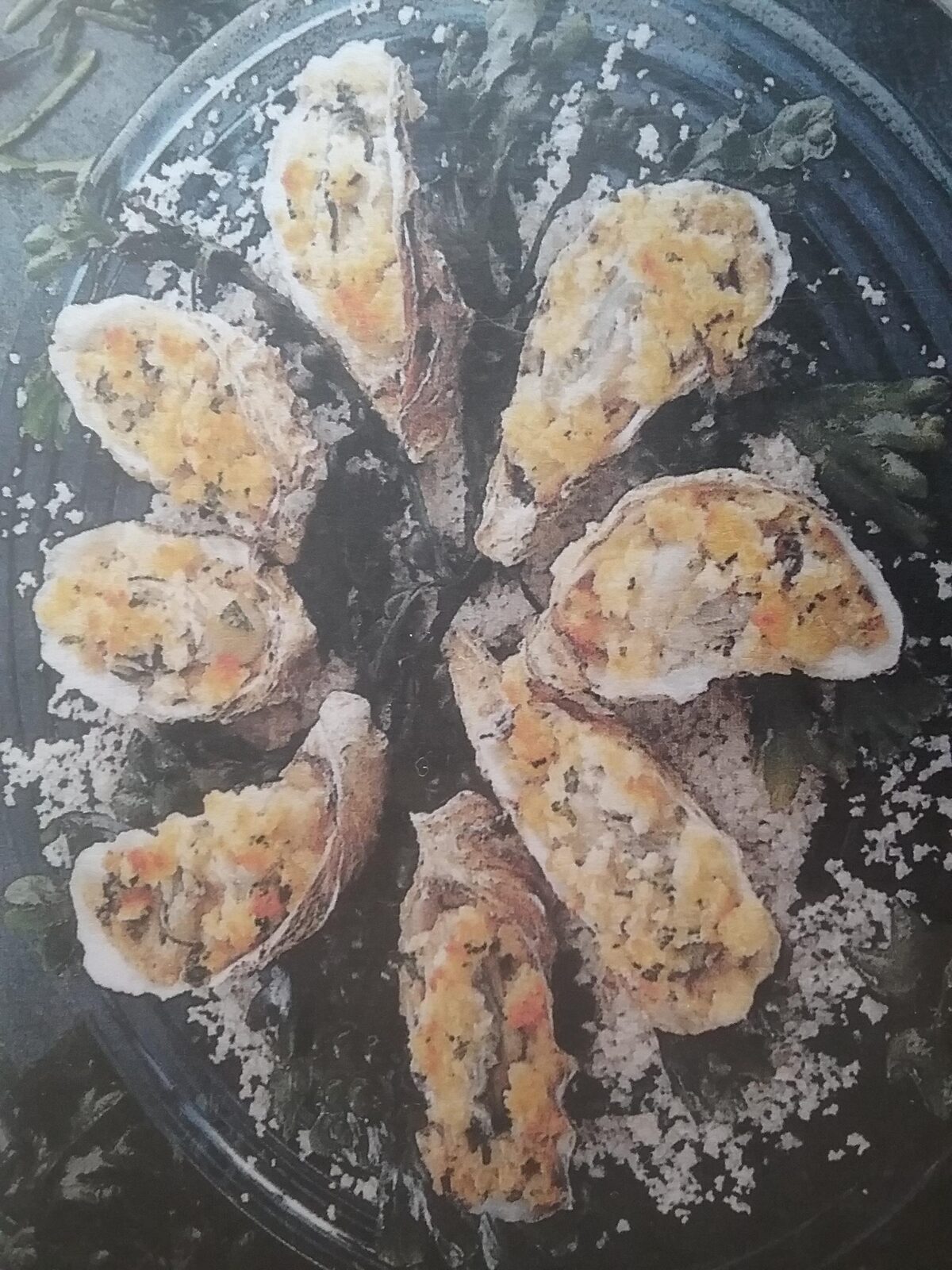 Huîtres chaudes gratinées