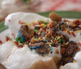 Île flottante aux m&m's