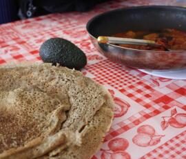 Injera (galette ethiopienne)
