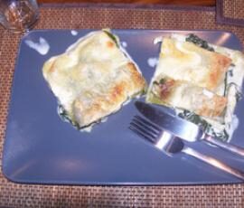 Lasagnes aux épinards et au chèvre