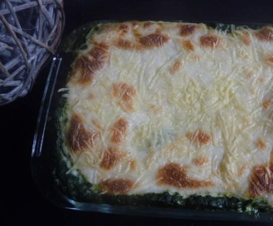 Lasagnes aux épinards et brandade de morue