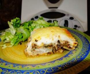 Lasagnes sans pâte aux Blettes, sauce tomate fumée