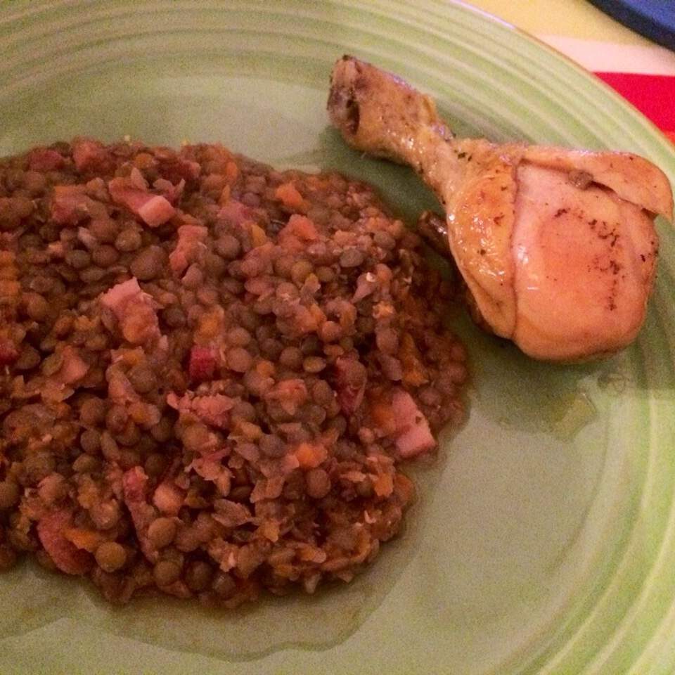 Lentilles aux Lardons