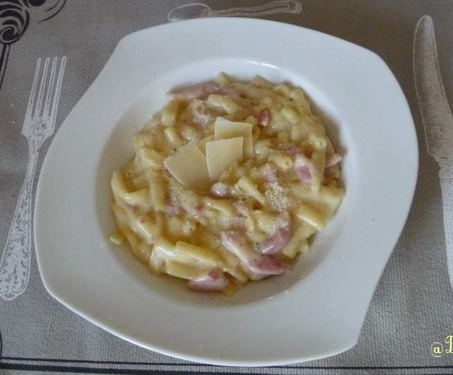 Macaroni à la carbonara façon risotto