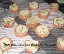 Maki de saumon aux coeurs de palmier