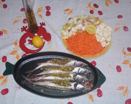 Maquereaux (lisettes) farcis aux herbes