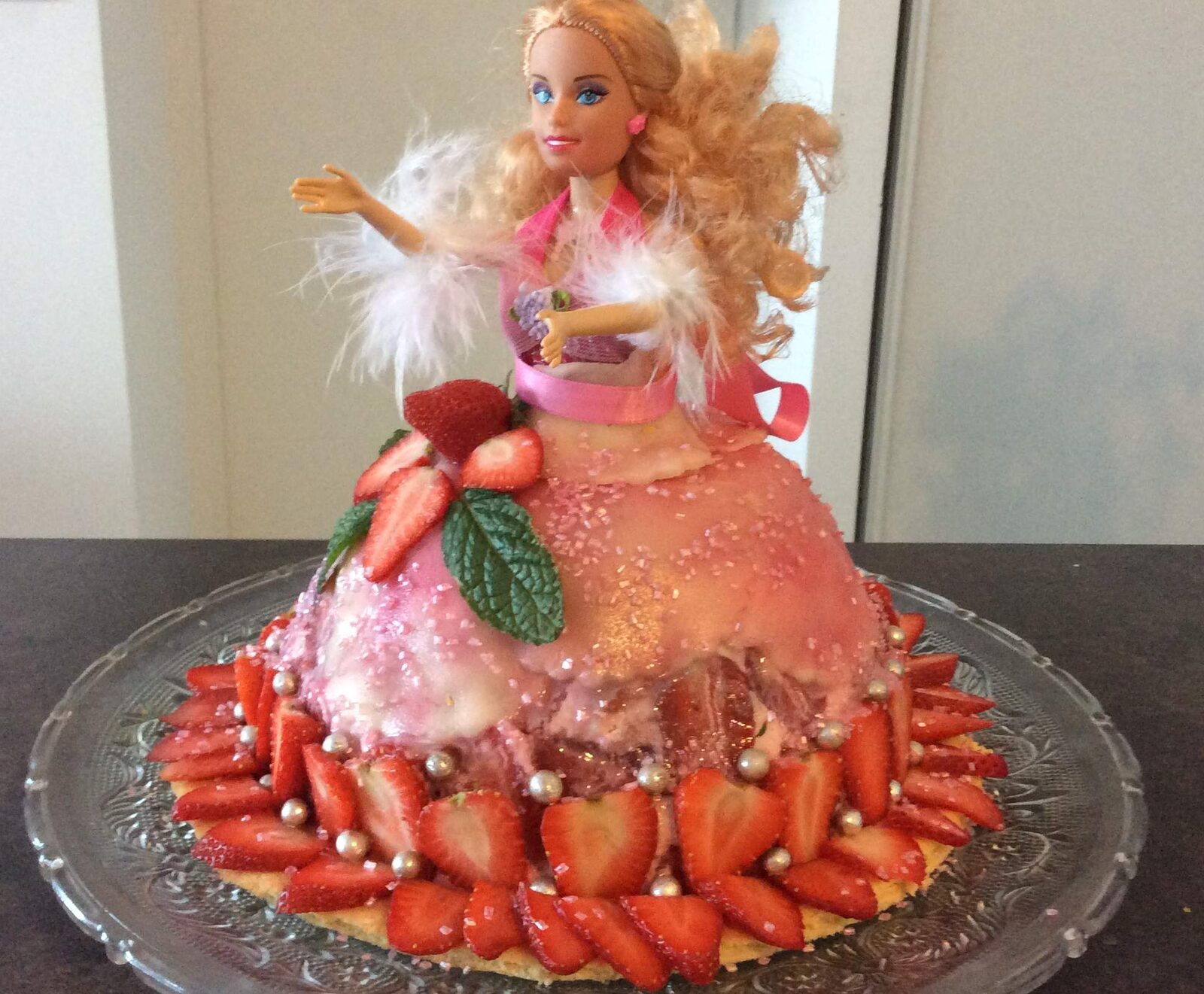 Marquise à la fraise et menthe