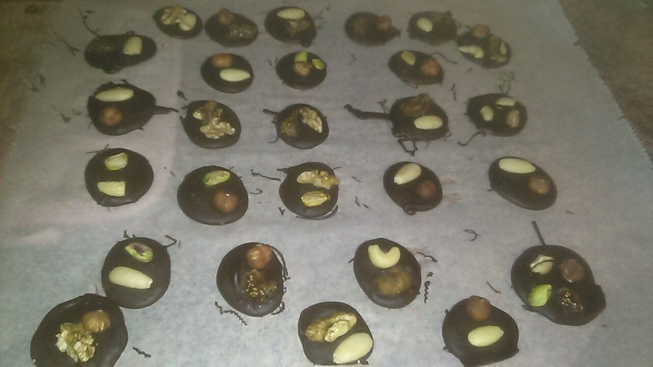 Mendiants au chocolat