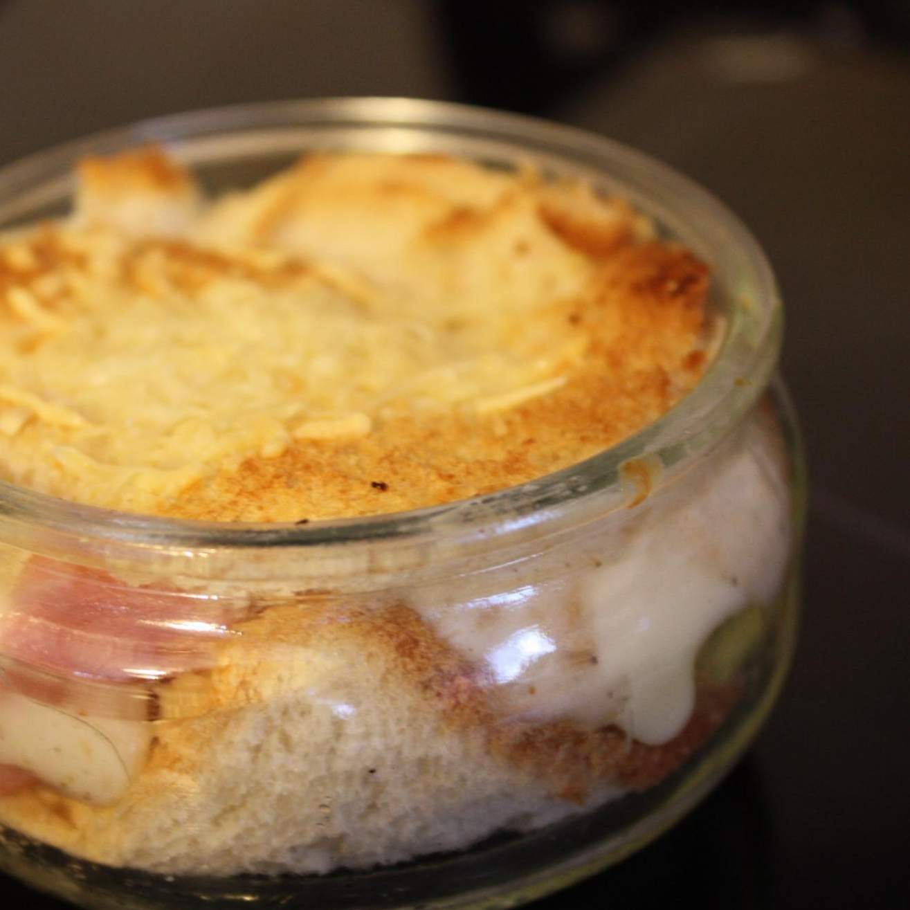 Mini croque en verrine