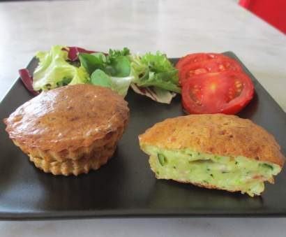 Mini quiches sans pâte courgette/fromage/jambon