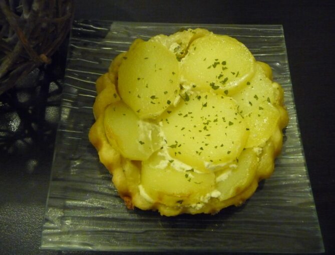 Mini tatins de pommes de terre au boursin