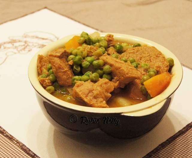Mitonné de veau,petits pois, carotte.