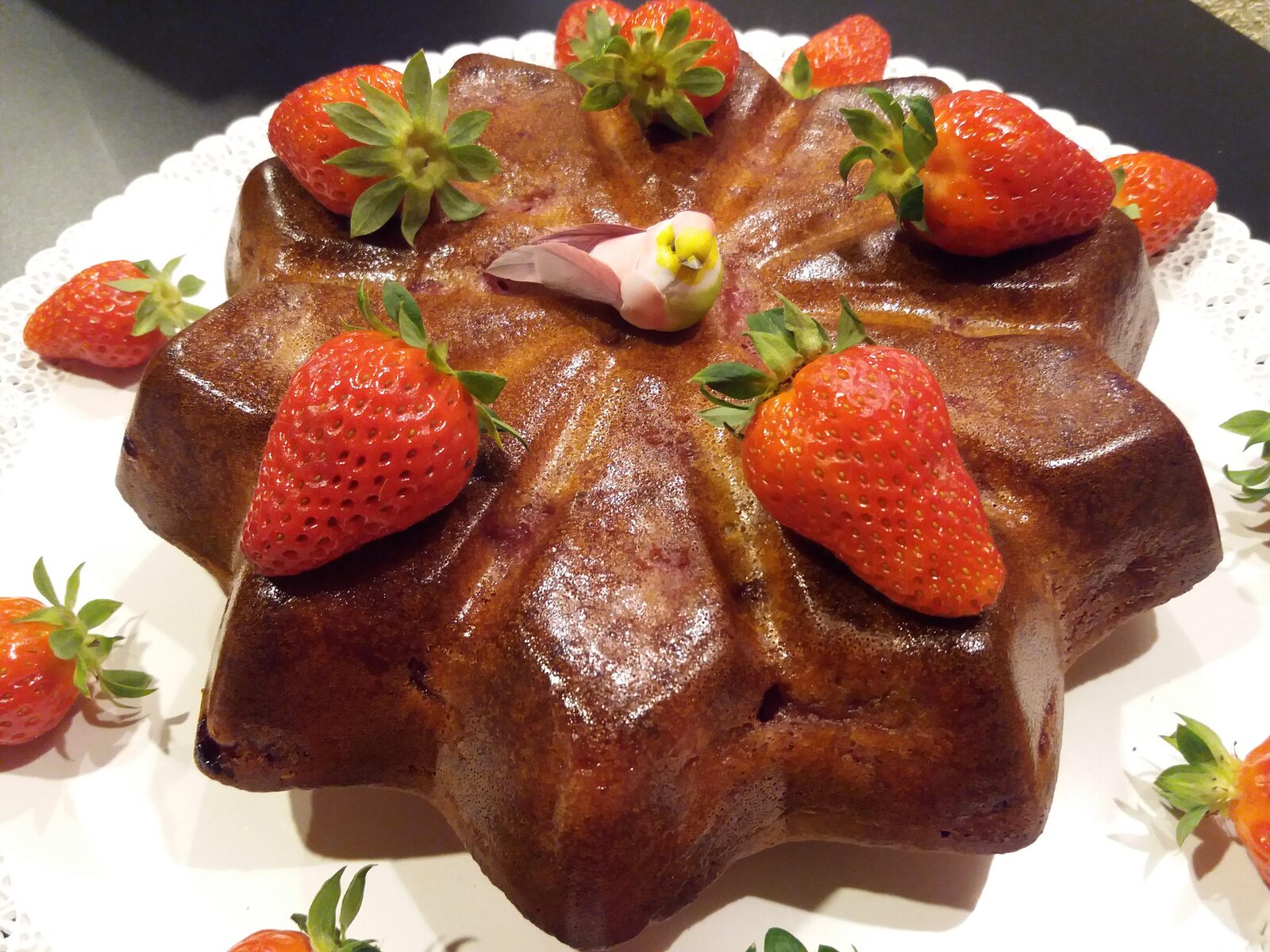 Moelleux Chocolat Blanc aux Fraises